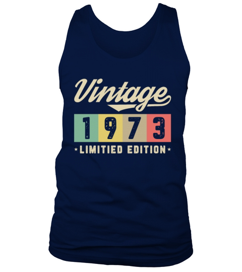 1973 Vintage born in Retro age Birthday gift idea Tank Top Unisex
