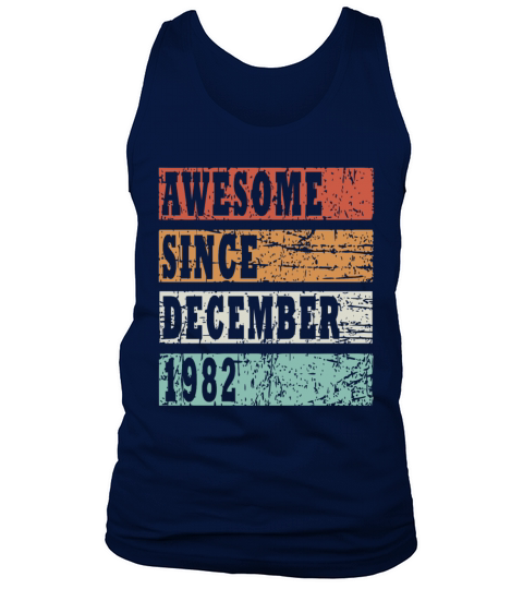1982 Born In December Retro Gift Idea Tank Top Unisex