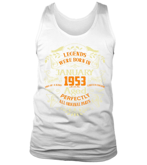70 Years Old Legends Born In January 1953 Vintage Tank Top Unisex
