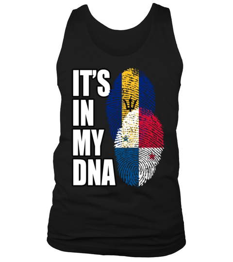 Barbadian And Panamanian Mix Heritage DNA Flag Tank Top Unisex