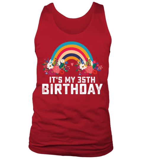 Boho Rainbow Its My 35th Birthday Tank Top Unisex
