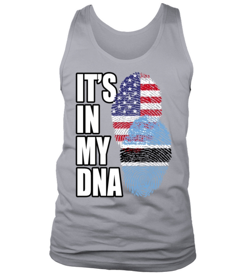 Botswana And American Mix Heritage DNA Flag Tank Top Unisex