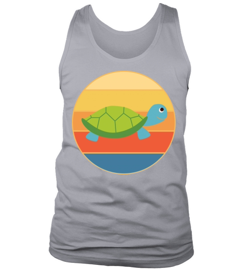 Cute Turtle Vintage Retro Sunset Marine Animal Tank Top Unisex