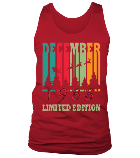 December 1988 birthday greeting retro design Tank Top Unisex