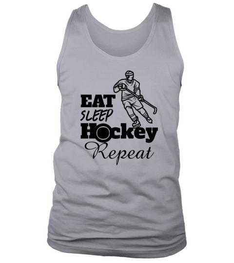 Eat Sleep Hockey Repeat funny retro vintage Tank Top Unisex