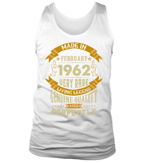 February 1962 Vintage Birthday Present Tank Top Unisex