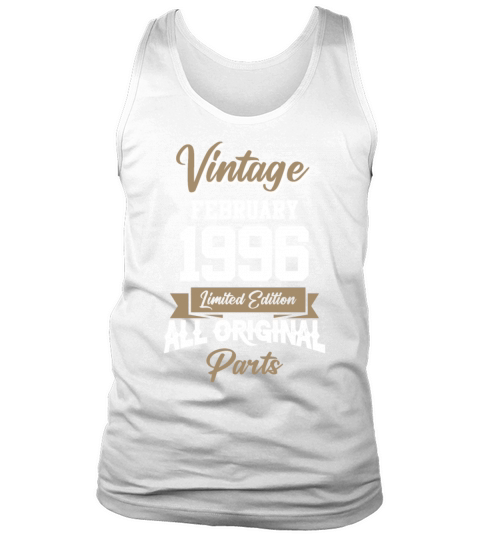 February 1996 Vintage Birthday Present Tank Top Unisex