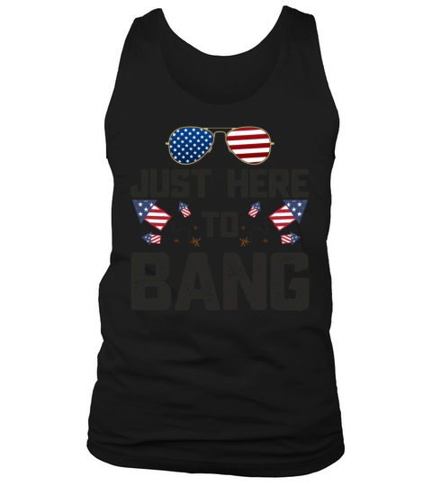 Fourth of July Fireworks American Flag Juste Here Tank Top Unisex