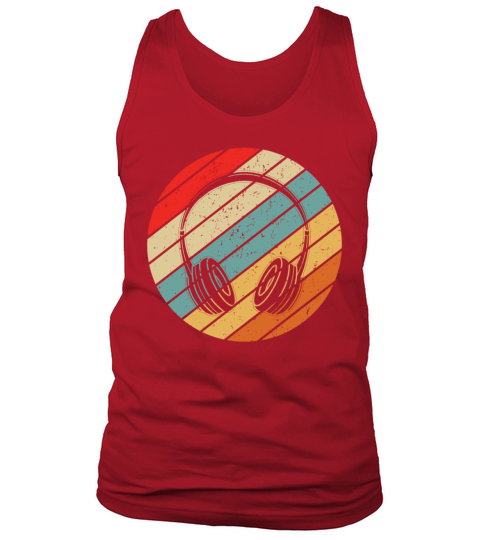 Funny Retro Music Lover Headphones Tank Top Unisex