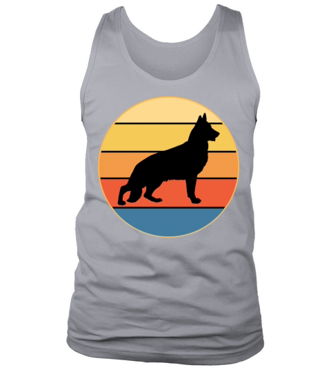 German Shepherd Dog Breed Vintage Retro Sunset Tank Top Unisex