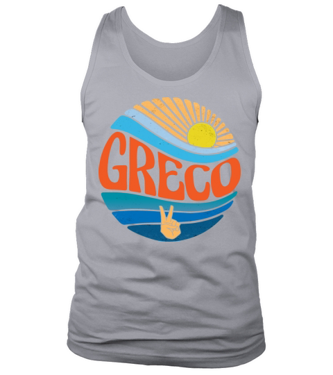 Greco Shirt Vintage Sunset Greco Groovy Tie Dye Tank Top Unisex