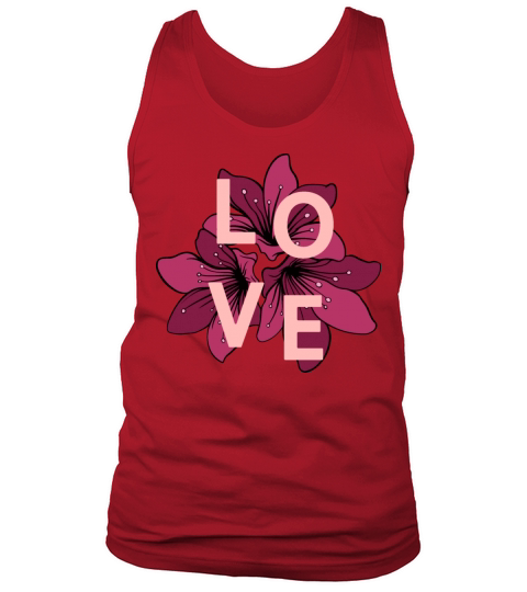Love Vintage Floral Lettering Quote Typography Tank Top Unisex