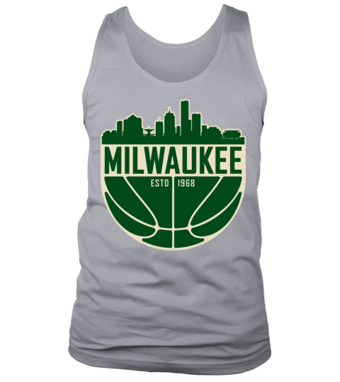 Milwaukee Basketball Skyline Vintage Wisconsin Ret Tank Top Unisex