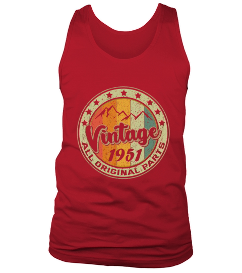 Vintage 1951 Retro 71 Year Old Gift 71st Birthday Tank Top Unisex