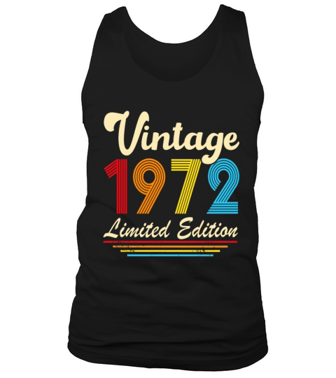 Vintage 1972 50th Birthday Fiftieth Gift Tank Top Unisex