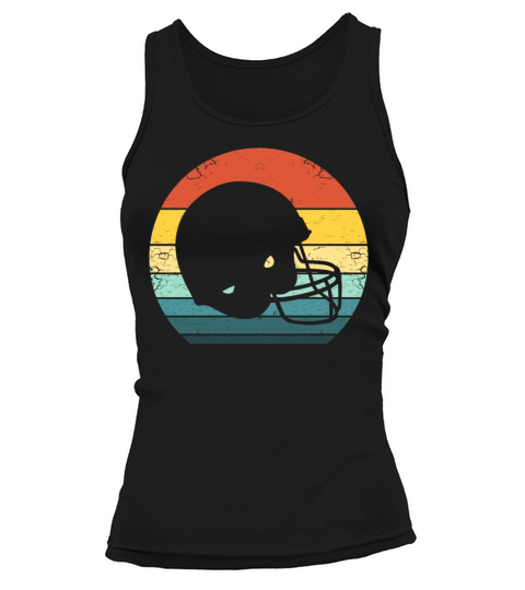 70s Retro American Football Helmet Vintage Sunset Tank top Woman