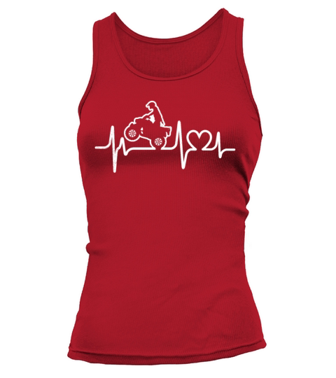 all terrain vehicles Heartbeat theme with silhouet Tank top Woman