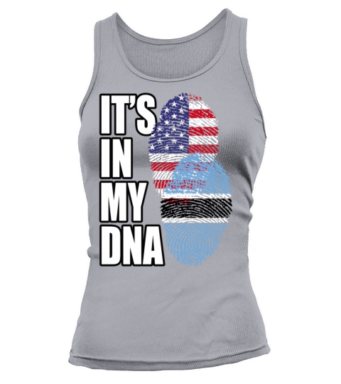 Botswana And American Mix Heritage DNA Flag Tank top Woman
