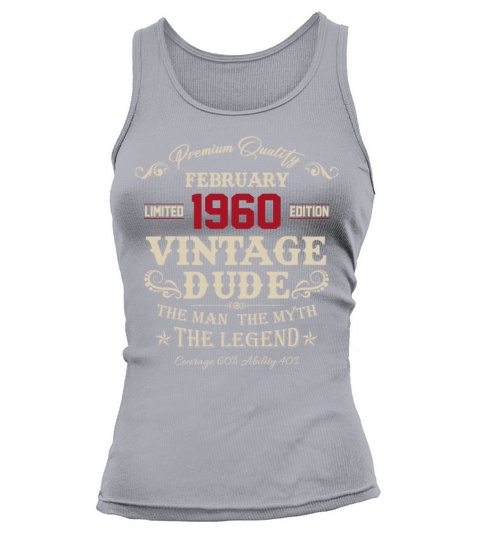 February 1960 Vintage Birthday Present Tank top Woman