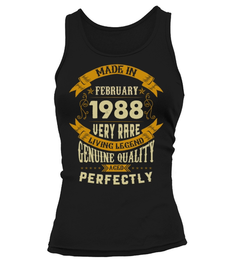 February 1988 Vintage Birthday Present Tank top Woman