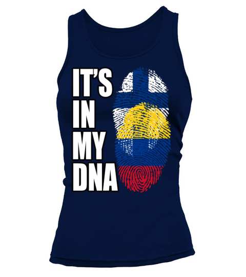 Finland And Colombian Mix Heritage DNA Flag Tank top Woman