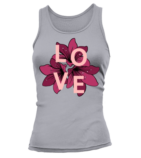 Love Vintage Floral Lettering Quote Typography Tank top Woman