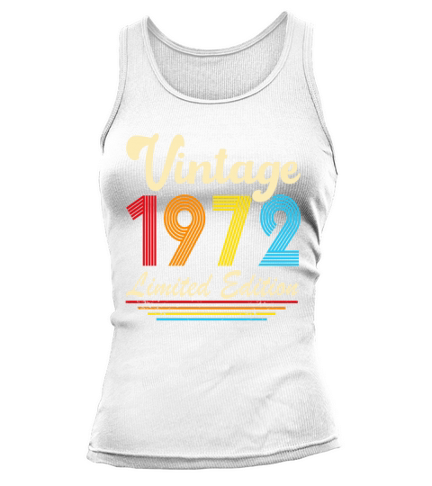Vintage 1972 50th Birthday Fiftieth Gift Tank top Woman