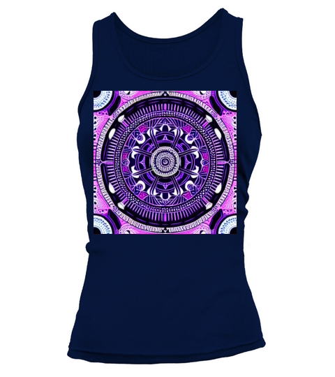 Vintage Mandala in purple white black Tank top Woman