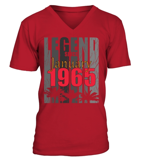 1965 January vintage birthday V-Neck T-shirt