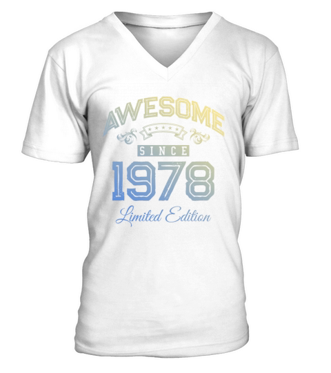 1978 awesome since V-Neck T-shirt