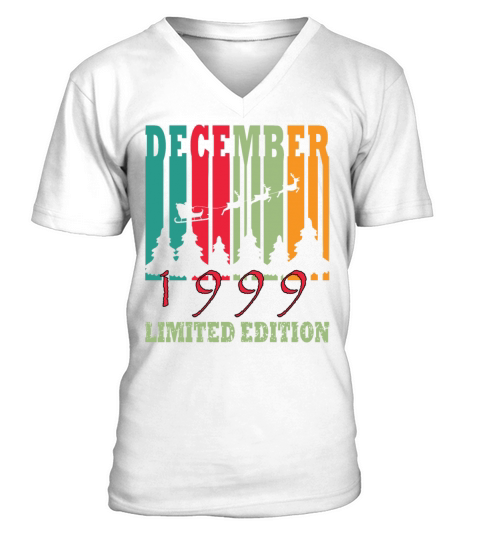 1999 December vintage born gift V-Neck T-shirt