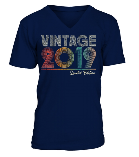 4 Years Old Vintage 2019 4th Birthday Gifts V-Neck T-shirt