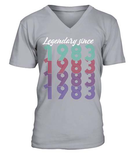 40th birthday vintage 1983 legendary since 1983 V-Neck T-shirt