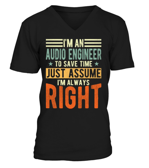 Audio Engineer V-Neck T-shirt