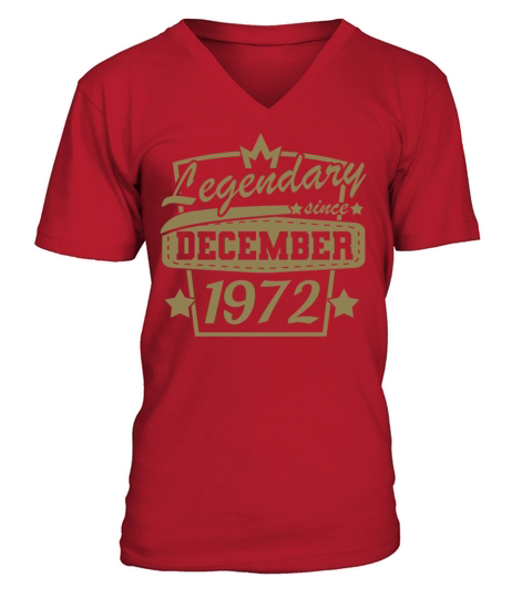 December 1972 Birthday Sayings Vintage V-Neck T-shirt