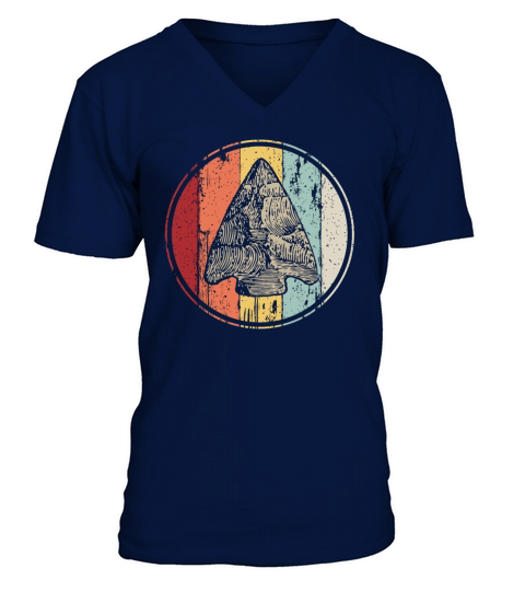 Funny Arrowhead Collecting Vintage Look Gifts V-Neck T-shirt