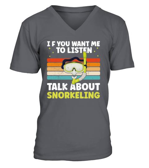 Funny Snorkeling Dive Design For Snorkeler Cool V-Neck T-shirt