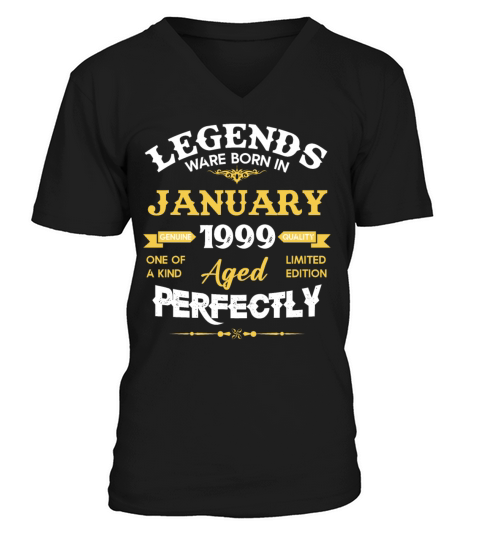 January 1999 Vintage Birthday Present V-Neck T-shirt
