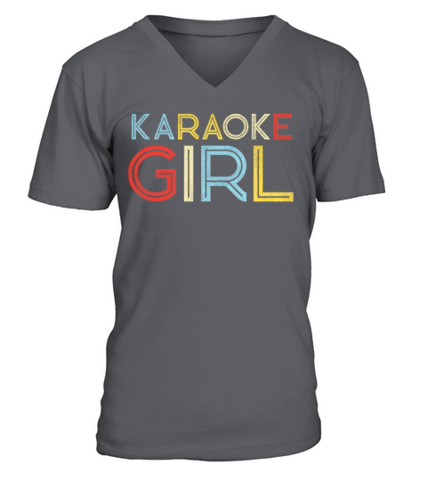 Karaoke Singer Retro Vintage V-Neck T-shirt