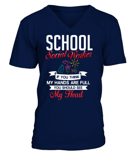 School Social Worker Quotes Appreciation Office V-Neck T-shirt
