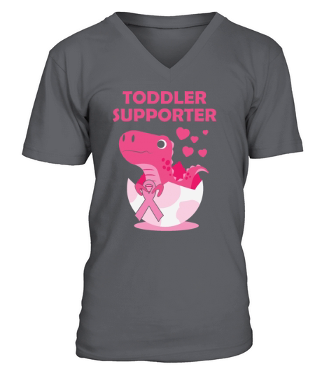 Toddler Supporter T-Rex Breast Cancer Month V-Neck T-shirt