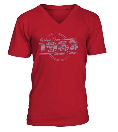 Unique since 1963 Retro Birthday Vintage Style V-Neck T-shirt