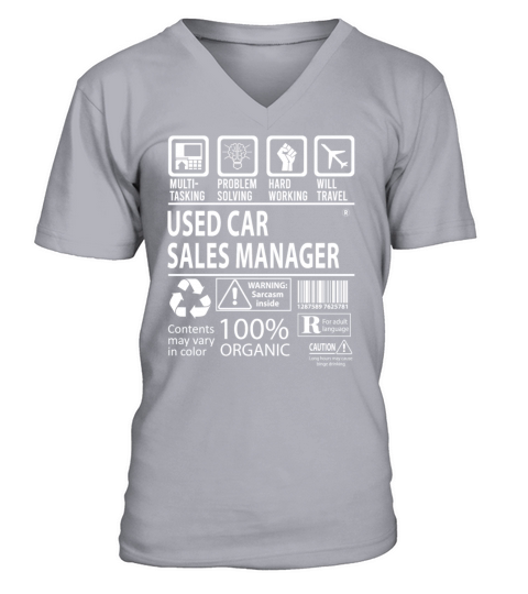 Used Car Sales Manager T Shirt - Multitasking Job V-Neck T-shirt