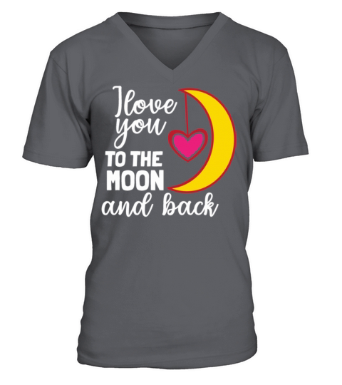 Valentimes Day I Love You To the Moon and Back Val V-Neck T-shirt