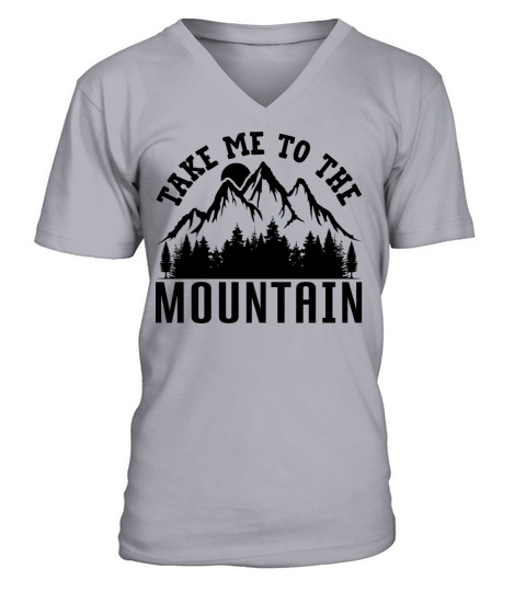 Vintage Mountains Climber Hiker V-Neck T-shirt