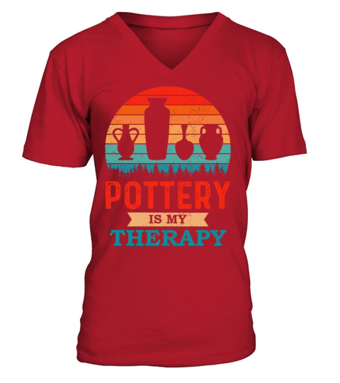 Vintage Pottery Ceramic V-Neck T-shirt