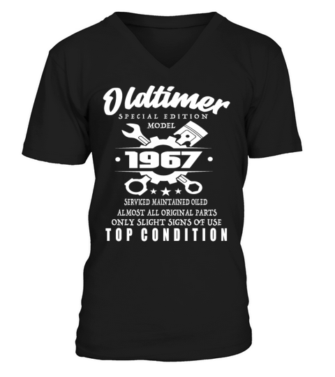 Vintage Special Edition Model 1967 Birthday V-Neck T-shirt