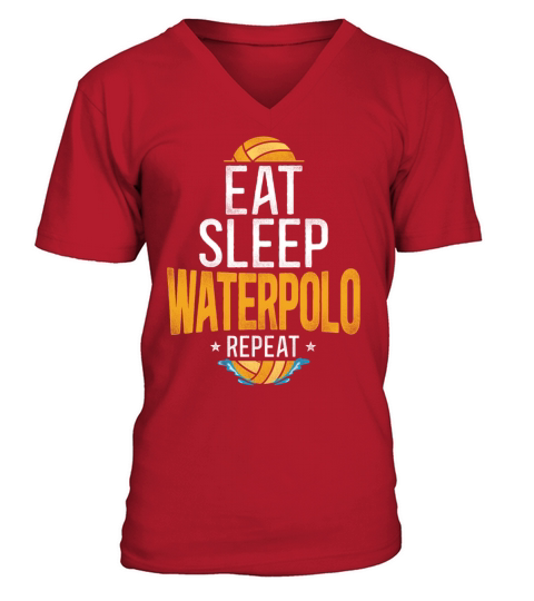 Water Polo Vintage Eat Sleep Water V-Neck T-shirt