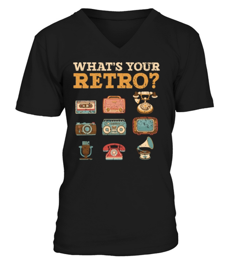 Whats Your Retro Party Vintage 80s 90s Classic V-Neck T-shirt
