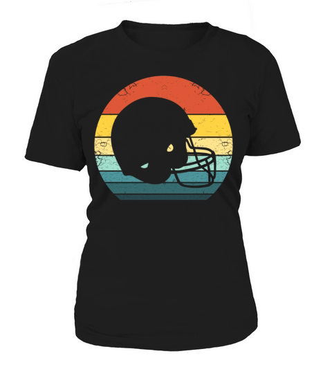 70s Retro American Football Helmet Vintage Sunset Women's T-Shirt